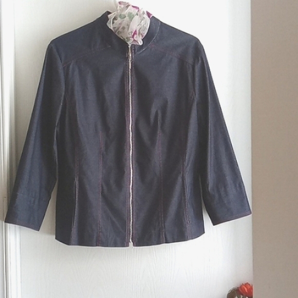 ⭐️ Host Pick ⭐️ Holt Renfrew Collection | Denim Zipper Jacket - Picture 1 of 9